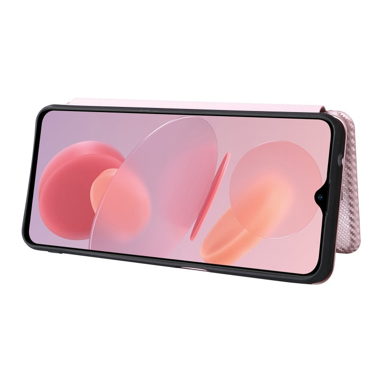For Ulefone Note 12P Carbon Fiber Texture Horizontal Flip PU Phone Case