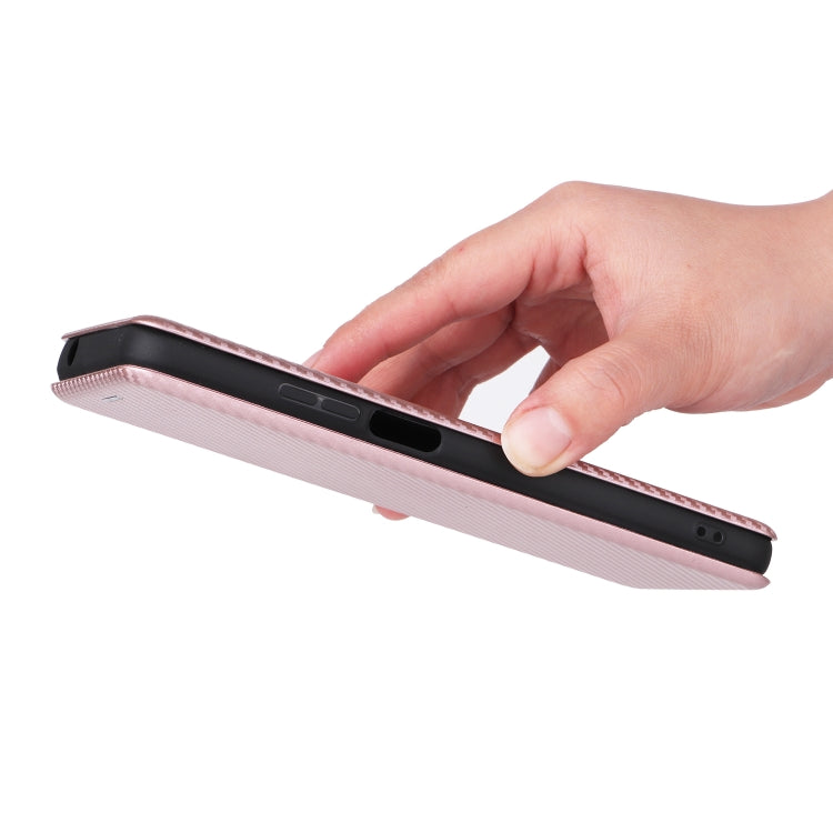 For Ulefone Note 12P Carbon Fiber Texture Horizontal Flip PU Phone Case