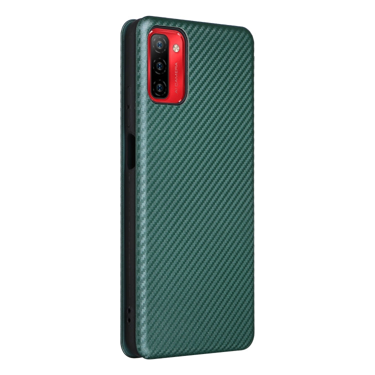 For Ulefone Note 12P Carbon Fiber Texture Horizontal Flip PU Phone Case