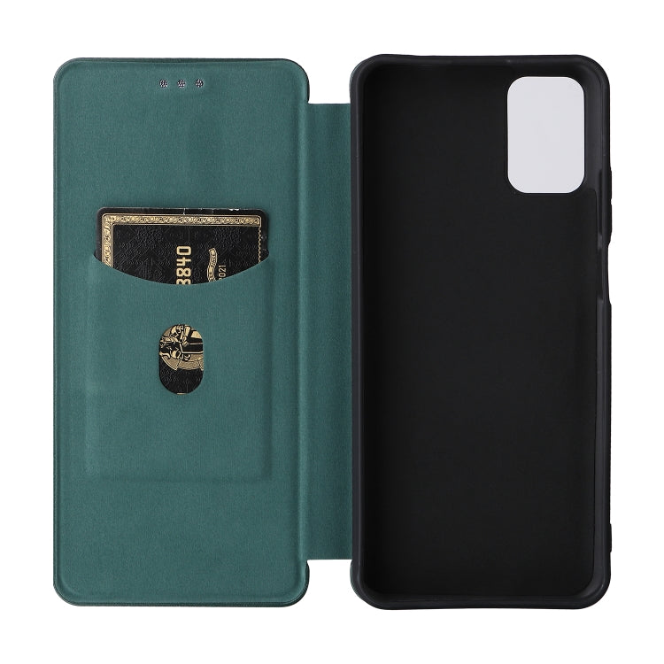 For Ulefone Note 12P Carbon Fiber Texture Horizontal Flip PU Phone Case