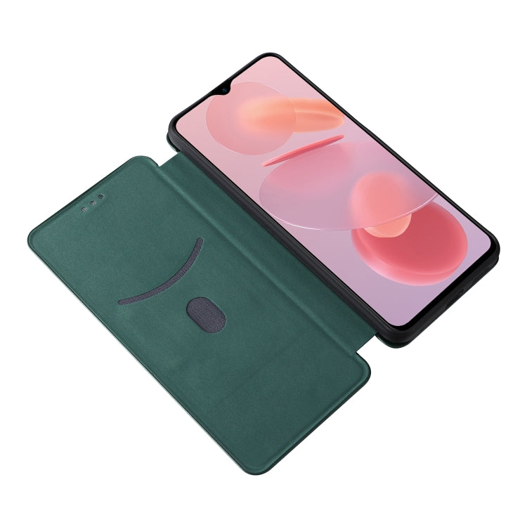 For Ulefone Note 12P Carbon Fiber Texture Horizontal Flip PU Phone Case