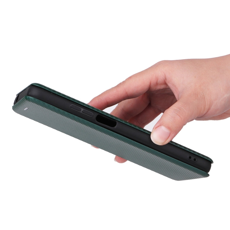 For Ulefone Note 12P Carbon Fiber Texture Horizontal Flip PU Phone Case