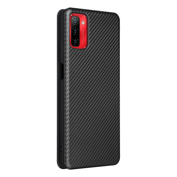 For Ulefone Note 12P Carbon Fiber Texture Horizontal Flip PU Phone Case