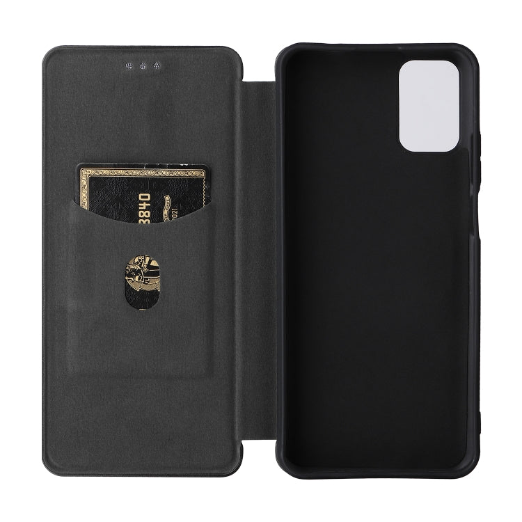 For Ulefone Note 12P Carbon Fiber Texture Horizontal Flip PU Phone Case