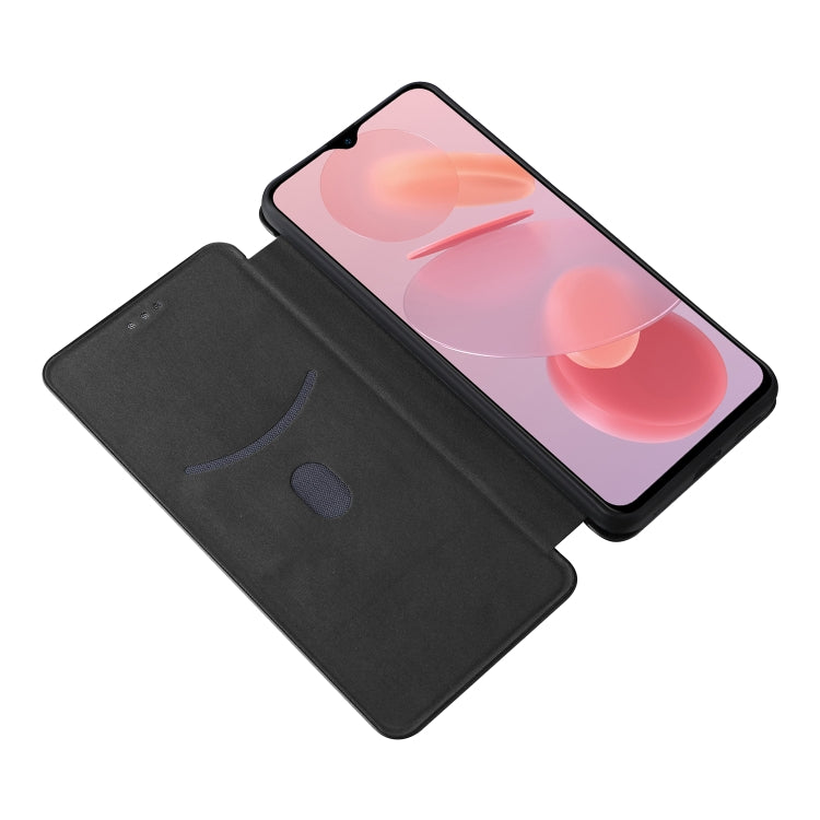 For Ulefone Note 12P Carbon Fiber Texture Horizontal Flip PU Phone Case