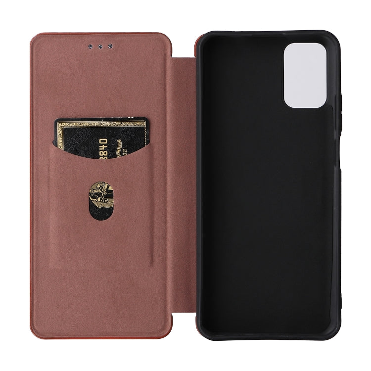For Ulefone Note 12P Carbon Fiber Texture Horizontal Flip PU Phone Case