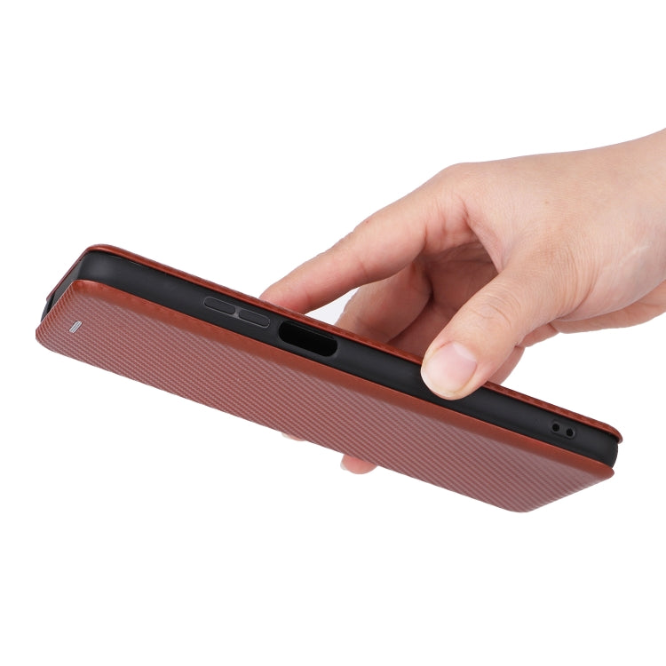 For Ulefone Note 12P Carbon Fiber Texture Horizontal Flip PU Phone Case