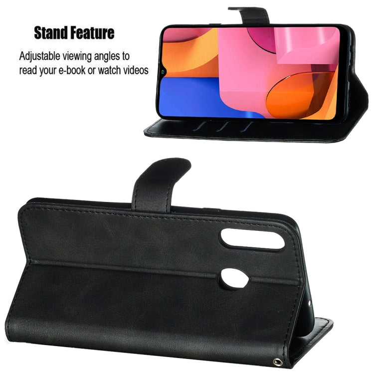 For Galaxy A20s Fashion Calf Texture Zipper Horizontal Flip PU Leather Case, with Holder & Card Slots & Wallet