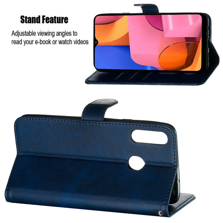 For Galaxy A20s Fashion Calf Texture Zipper Horizontal Flip PU Leather Case, with Holder & Card Slots & Wallet