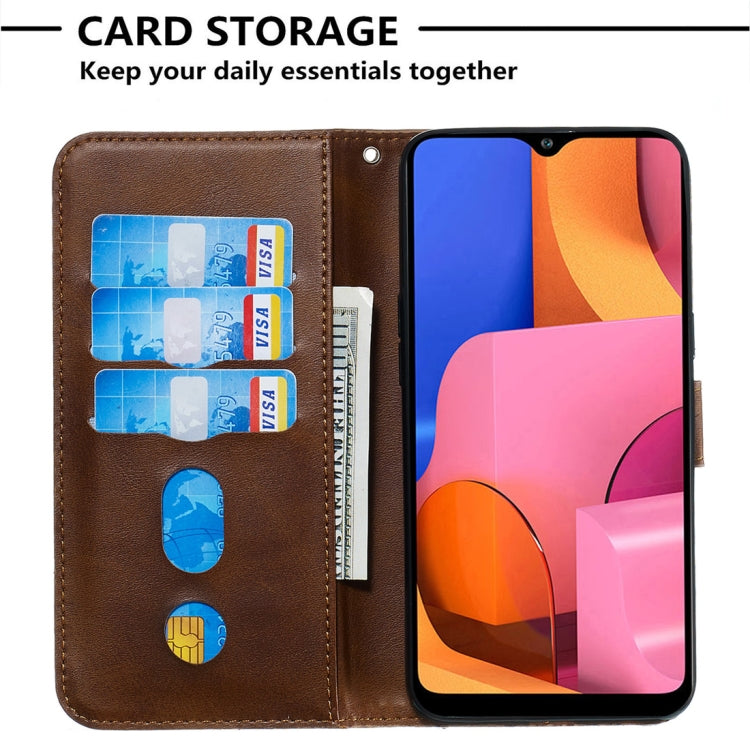 For Galaxy A20s Fashion Calf Texture Zipper Horizontal Flip PU Leather Case, with Holder & Card Slots & Wallet