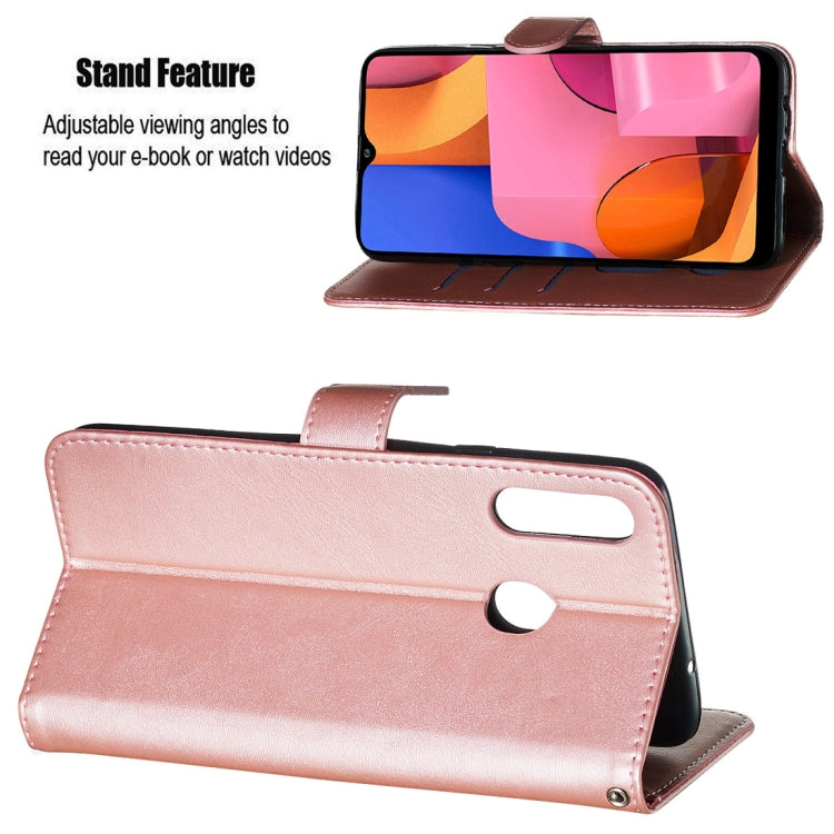 For Galaxy A20s Fashion Calf Texture Zipper Horizontal Flip PU Leather Case, with Holder & Card Slots & Wallet
