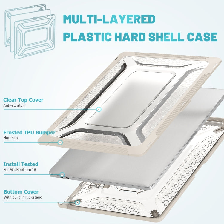 PC + TPU Honeycomb Laptop Protective Case For MacBook Pro 16 inch A2141