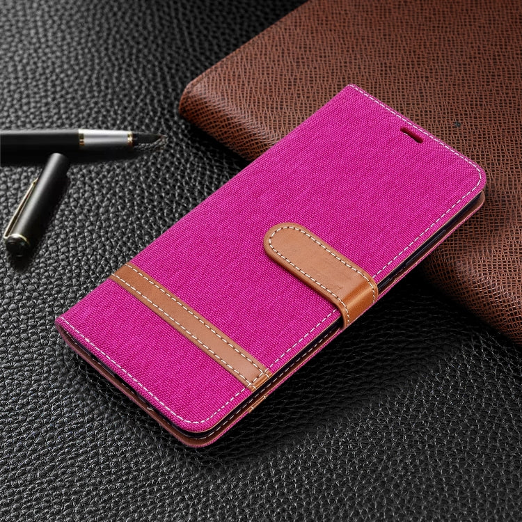 For Galaxy A51 Color Matching Denim Texture Horizontal Flip PU Leather Case with Holder & Card Slots & Wallet & Lanyard