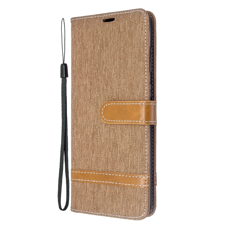 For Galaxy S20+ Color Matching Denim Texture Horizontal Flip PU Leather Case with Holder & Card Slots & Wallet & Lanyard