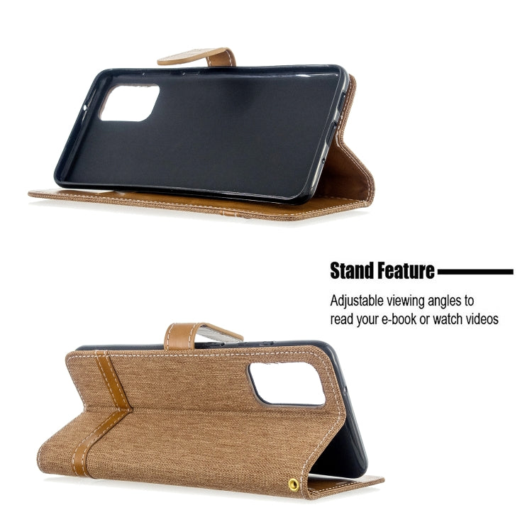 For Galaxy S20+ Color Matching Denim Texture Horizontal Flip PU Leather Case with Holder & Card Slots & Wallet & Lanyard