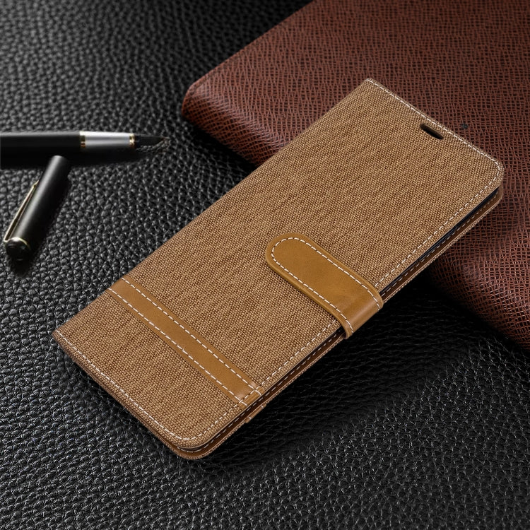 For Galaxy S20+ Color Matching Denim Texture Horizontal Flip PU Leather Case with Holder & Card Slots & Wallet & Lanyard