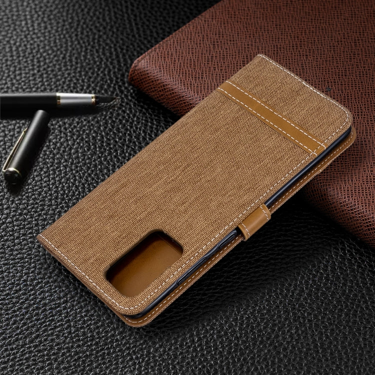 For Galaxy S20+ Color Matching Denim Texture Horizontal Flip PU Leather Case with Holder & Card Slots & Wallet & Lanyard