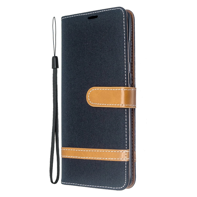For Galaxy S20+ Color Matching Denim Texture Horizontal Flip PU Leather Case with Holder & Card Slots & Wallet & Lanyard