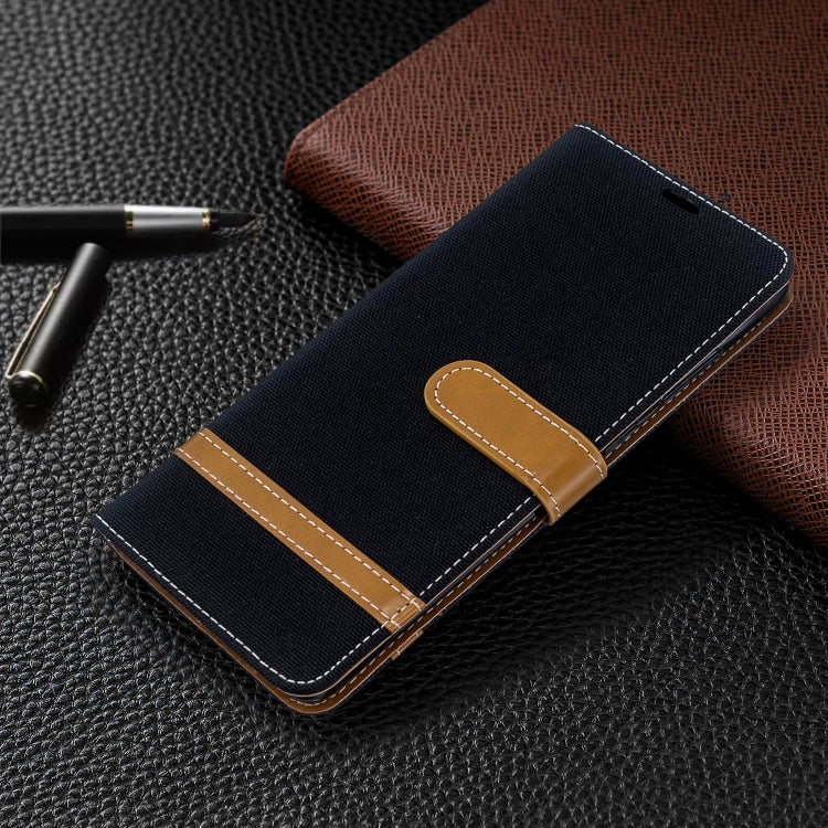 For Galaxy S20+ Color Matching Denim Texture Horizontal Flip PU Leather Case with Holder & Card Slots & Wallet & Lanyard