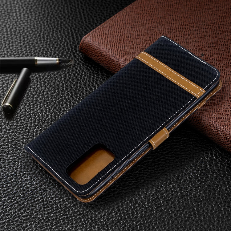 For Galaxy S20+ Color Matching Denim Texture Horizontal Flip PU Leather Case with Holder & Card Slots & Wallet & Lanyard
