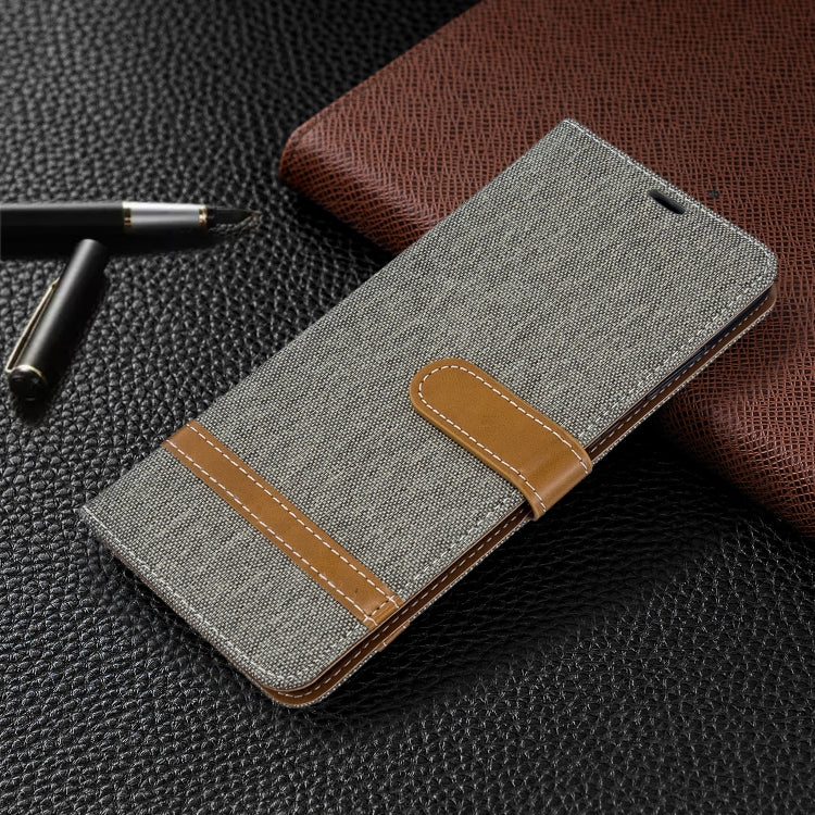 For Galaxy S20+ Color Matching Denim Texture Horizontal Flip PU Leather Case with Holder & Card Slots & Wallet & Lanyard