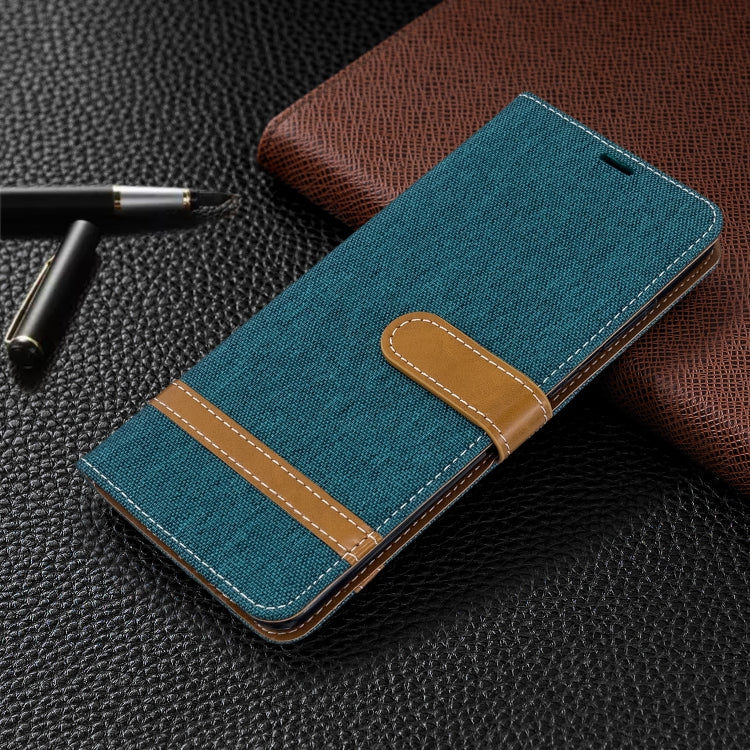 For Galaxy S20+ Color Matching Denim Texture Horizontal Flip PU Leather Case with Holder & Card Slots & Wallet & Lanyard