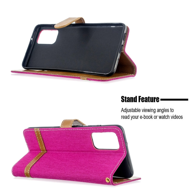 For Galaxy S20+ Color Matching Denim Texture Horizontal Flip PU Leather Case with Holder & Card Slots & Wallet & Lanyard