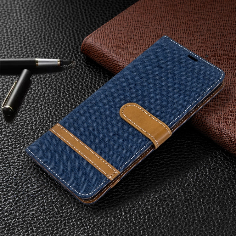 For Galaxy S20+ Color Matching Denim Texture Horizontal Flip PU Leather Case with Holder & Card Slots & Wallet & Lanyard