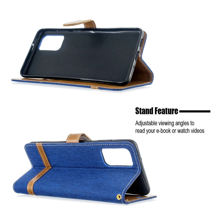 For Galaxy S20 Ultra Color Matching Denim Texture Horizontal Flip PU Leather Case with Holder & Card Slots & Wallet & Lanyard