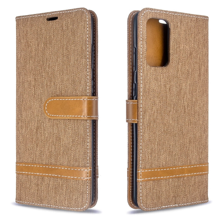 For Galaxy S20 Ultra Color Matching Denim Texture Horizontal Flip PU Leather Case with Holder & Card Slots & Wallet & Lanyard