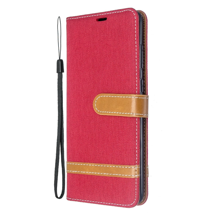 For Galaxy S20 Ultra Color Matching Denim Texture Horizontal Flip PU Leather Case with Holder & Card Slots & Wallet & Lanyard