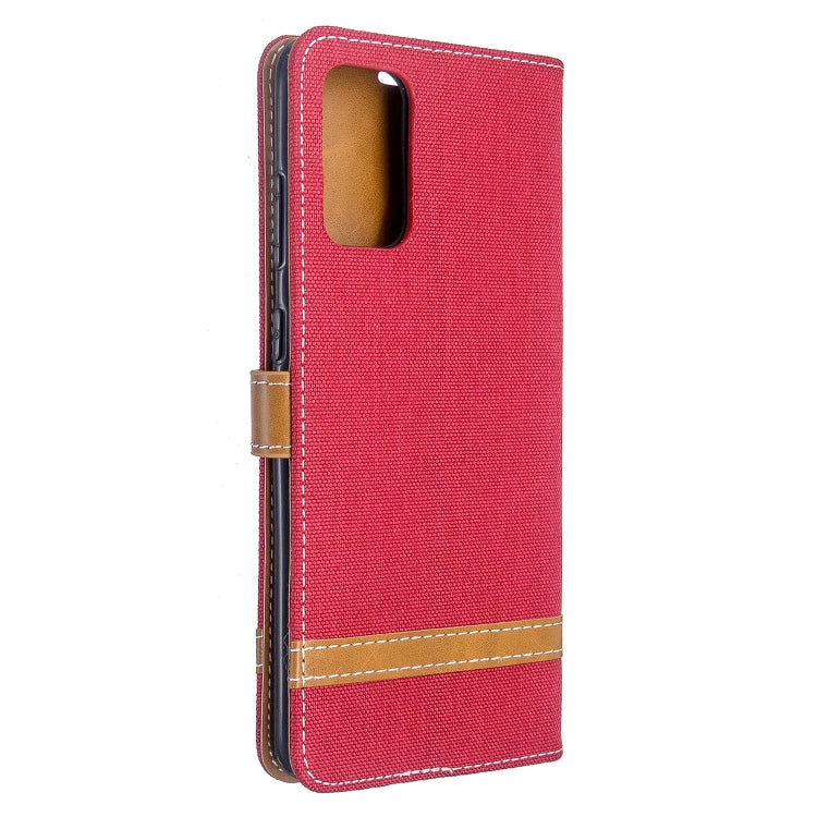 For Galaxy S20 Ultra Color Matching Denim Texture Horizontal Flip PU Leather Case with Holder & Card Slots & Wallet & Lanyard