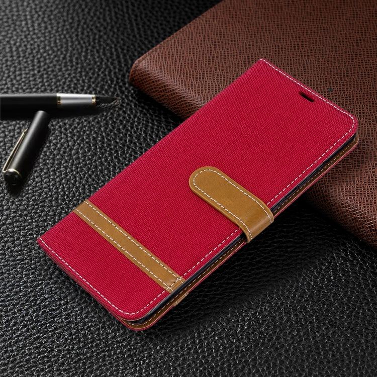 For Galaxy S20 Ultra Color Matching Denim Texture Horizontal Flip PU Leather Case with Holder & Card Slots & Wallet & Lanyard