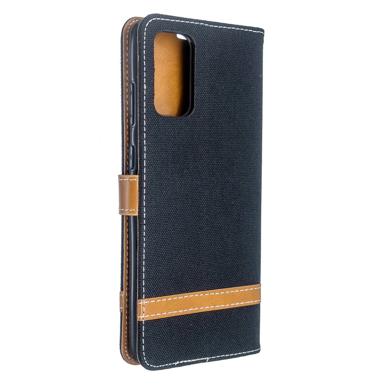 For Galaxy S20 Ultra Color Matching Denim Texture Horizontal Flip PU Leather Case with Holder & Card Slots & Wallet & Lanyard