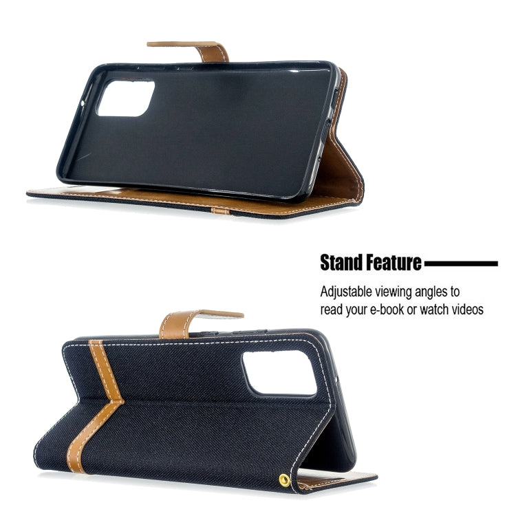 For Galaxy S20 Ultra Color Matching Denim Texture Horizontal Flip PU Leather Case with Holder & Card Slots & Wallet & Lanyard