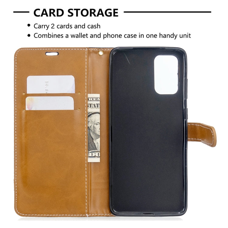 For Galaxy S20 Ultra Color Matching Denim Texture Horizontal Flip PU Leather Case with Holder & Card Slots & Wallet & Lanyard