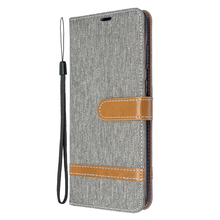 For Galaxy S20 Ultra Color Matching Denim Texture Horizontal Flip PU Leather Case with Holder & Card Slots & Wallet & Lanyard
