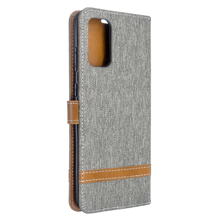For Galaxy S20 Ultra Color Matching Denim Texture Horizontal Flip PU Leather Case with Holder & Card Slots & Wallet & Lanyard