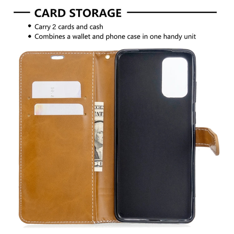For Galaxy S20 Ultra Color Matching Denim Texture Horizontal Flip PU Leather Case with Holder & Card Slots & Wallet & Lanyard