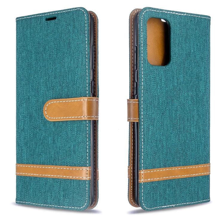 For Galaxy S20 Ultra Color Matching Denim Texture Horizontal Flip PU Leather Case with Holder & Card Slots & Wallet & Lanyard