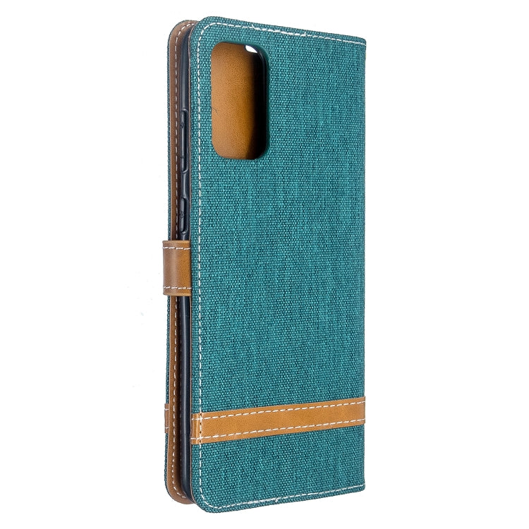 For Galaxy S20 Ultra Color Matching Denim Texture Horizontal Flip PU Leather Case with Holder & Card Slots & Wallet & Lanyard