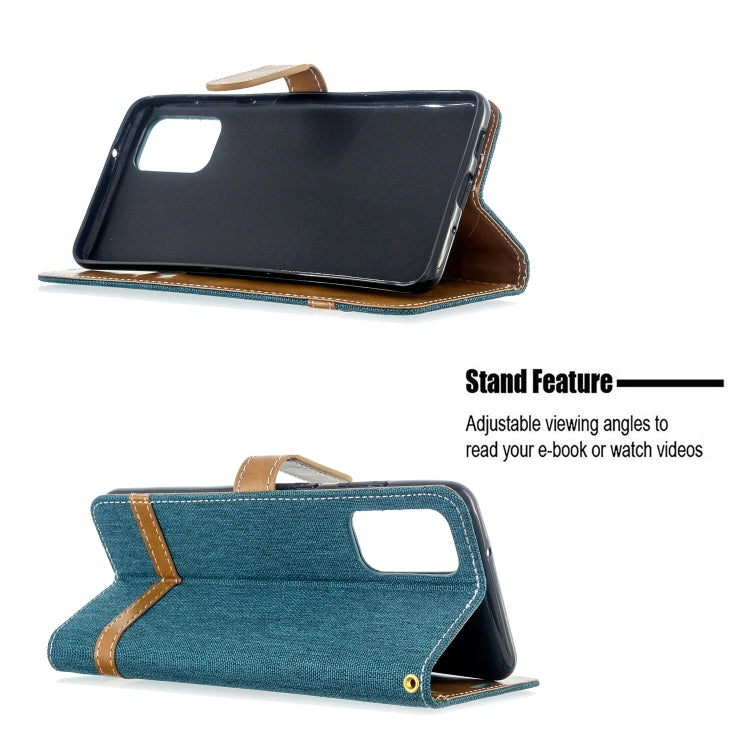 For Galaxy S20 Ultra Color Matching Denim Texture Horizontal Flip PU Leather Case with Holder & Card Slots & Wallet & Lanyard