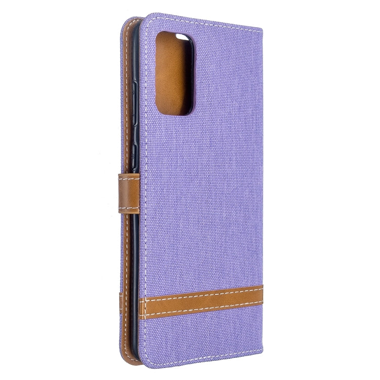 For Galaxy S20 Ultra Color Matching Denim Texture Horizontal Flip PU Leather Case with Holder & Card Slots & Wallet & Lanyard