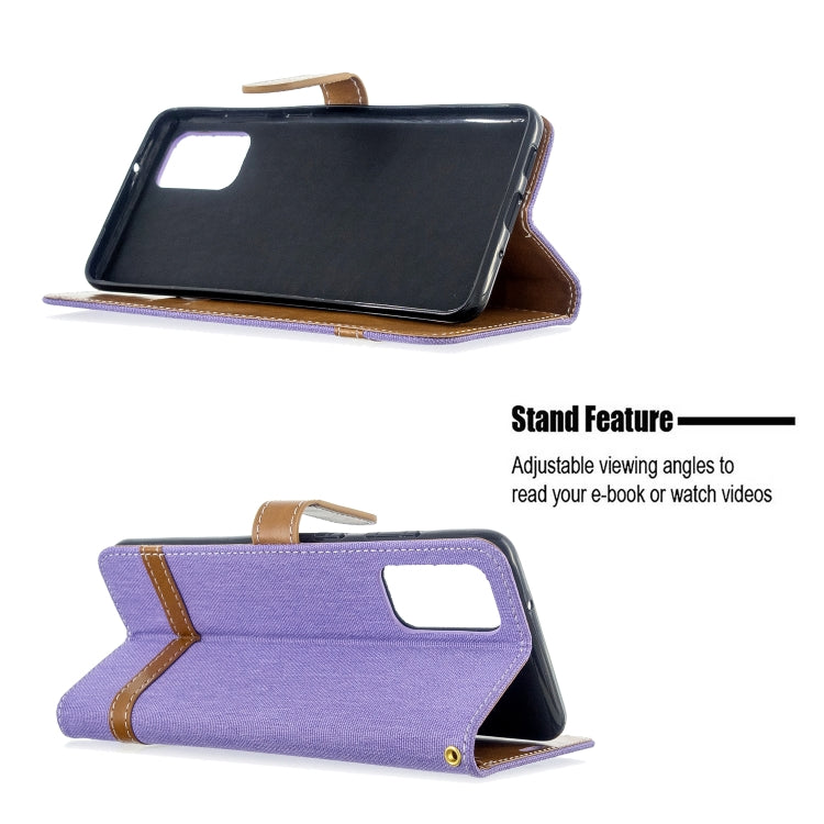 For Galaxy S20 Ultra Color Matching Denim Texture Horizontal Flip PU Leather Case with Holder & Card Slots & Wallet & Lanyard