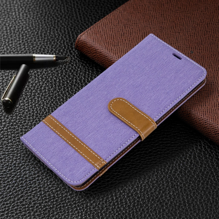For Galaxy S20 Ultra Color Matching Denim Texture Horizontal Flip PU Leather Case with Holder & Card Slots & Wallet & Lanyard