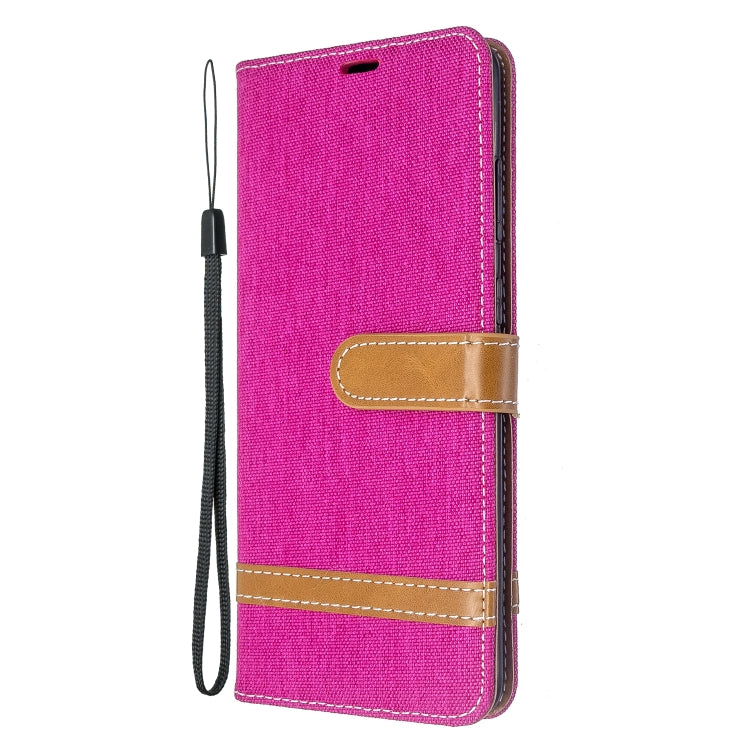 For Galaxy S20 Ultra Color Matching Denim Texture Horizontal Flip PU Leather Case with Holder & Card Slots & Wallet & Lanyard