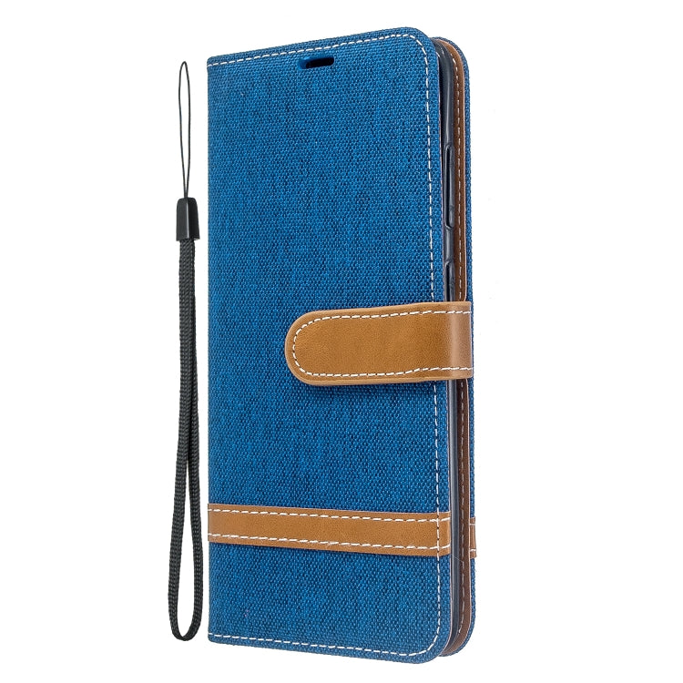 For Galaxy S20 Color Matching Denim Texture Horizontal Flip PU Leather Case with Holder & Card Slots & Wallet & Lanyard
