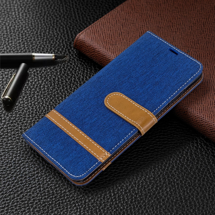 For Galaxy S20 Color Matching Denim Texture Horizontal Flip PU Leather Case with Holder & Card Slots & Wallet & Lanyard
