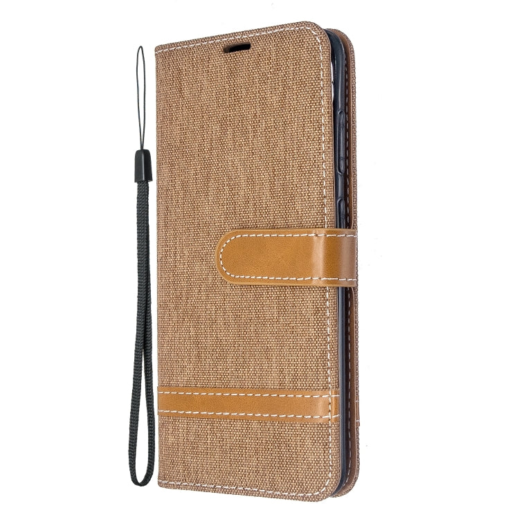 For Galaxy S20 Color Matching Denim Texture Horizontal Flip PU Leather Case with Holder & Card Slots & Wallet & Lanyard