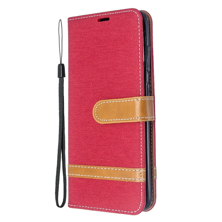 For Galaxy S20 Color Matching Denim Texture Horizontal Flip PU Leather Case with Holder & Card Slots & Wallet & Lanyard